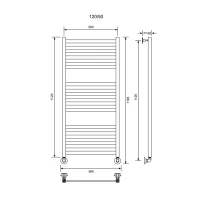 Полотенцесушитель водяной Veconi Vero-B, 50/120, хром