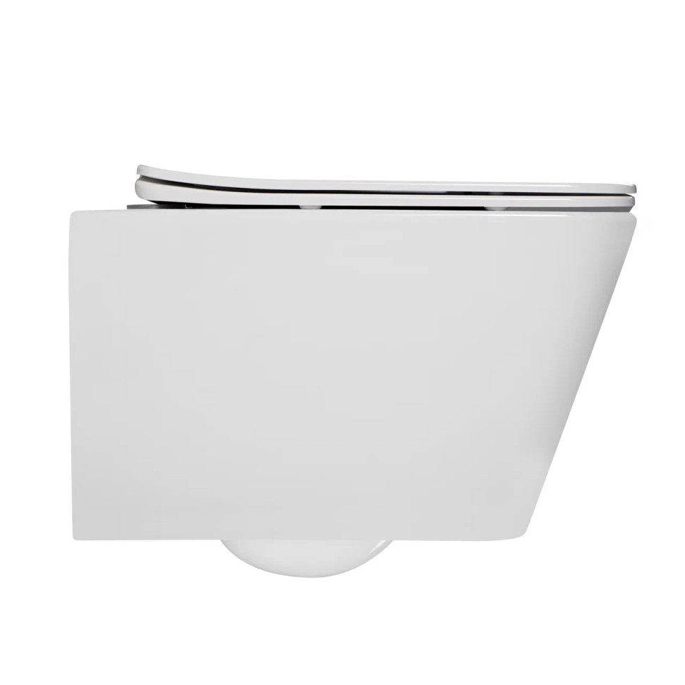 Унитаз подвесной BERGES Sigma Rimless 52 см, сиденье дюропласт, микролифт, быстросьем