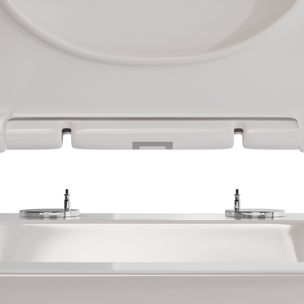 Унитаз подвесной BERGES Sigma Rimless 52 см, сиденье дюропласт, микролифт, быстросьем