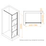 Душевая перегородка RGW WA-019B (С рисунком (шелкография), 600)