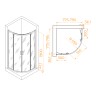 Душевой уголок RGW PA-51 (Прозрачное, 800x800)