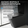 Унитаз ABBER Rechteck AC1210TMB компакт черный матовый, безободковый, смыв торнадо