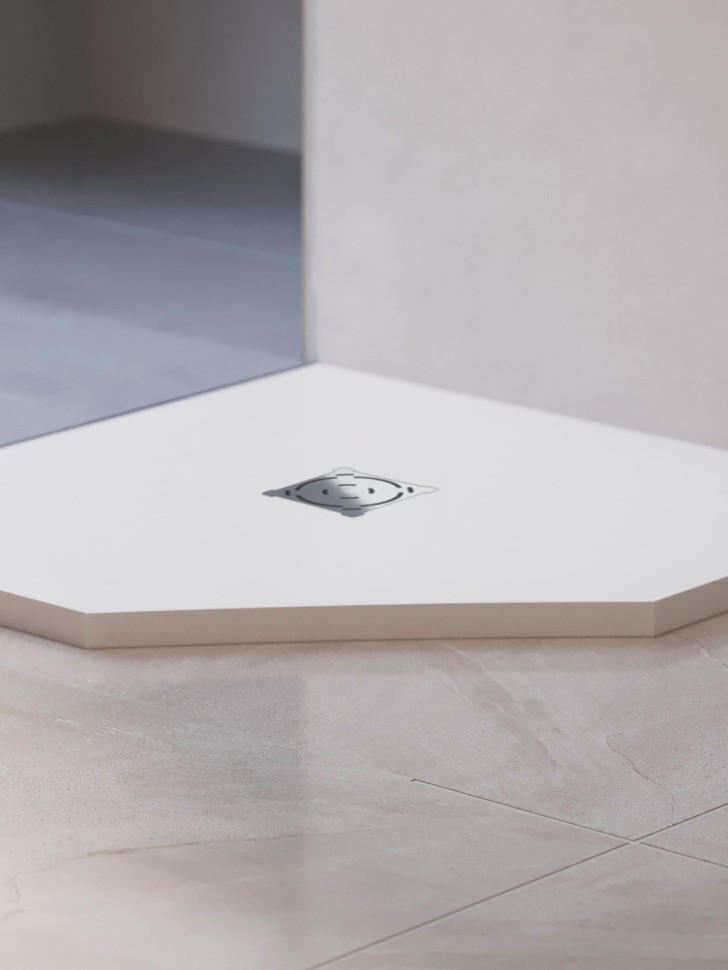 Душевой поддон трапеция RGW ST/T-W Белый (900x900)