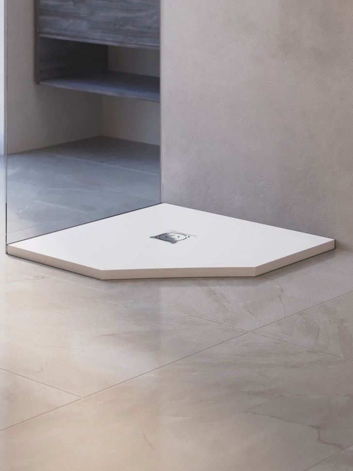 Душевой поддон трапеция RGW ST/T-W Белый (900x900)