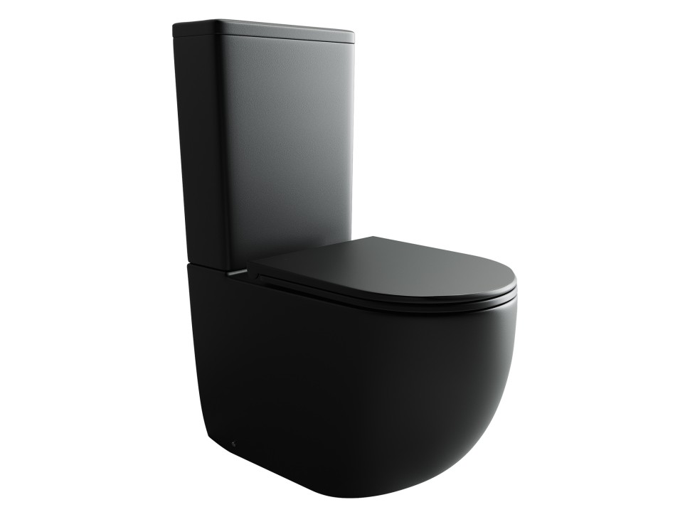 Напольный пристенный унитаз Metropol Rimless CN4001MB