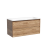 Тумба подвесная SANCOS Marmi 2.0 995х445х520 c двумя ящиками оснащенными доводчиками скрытого монтажа, цвет дуб чарльстон, арт.MR2.0100ECH