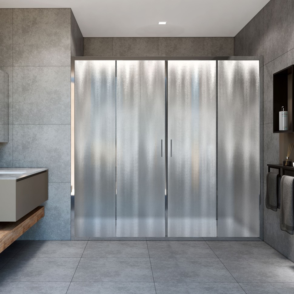 Душевая дверь Garda VDS-1G2180CH, 1800, хром, стекло шиншилла