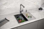 Мойка нерж. сталь NEXT-MULTI SINK 54-L UNI, PM785445-L-GM, вороненая сталь, 540х450мм, Paulmark
