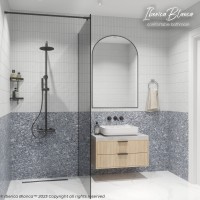 Душевая перегородка IBERICA BLANCA Mod.602 Walk In тонированное стекло/черный 90х200см (IB602.TB.200.90)