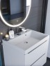 Раковина для ванной 60 см, Uperwood Classic Quartz, кварцевая, белая матовая, жасмин