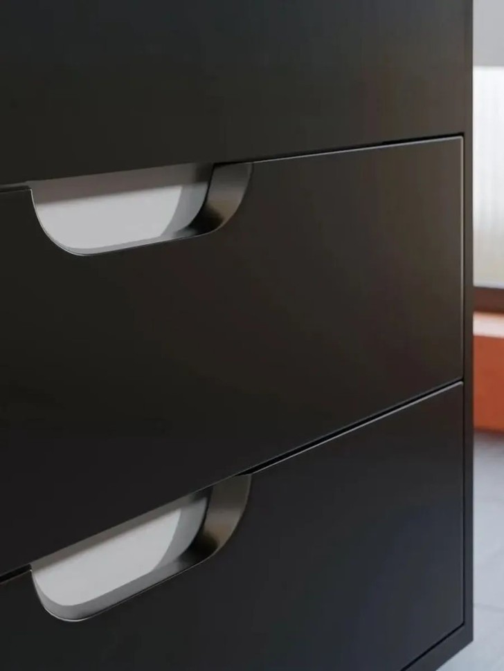 Тумба под раковину для ванной подвесная Uperwood Modul 75х44,4х55 см, чернаяатовая