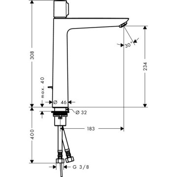 Смеситель для раковин Hansgrohe Talis S хром (71752000)