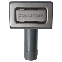 Перелив прямоугольный с логотипом, PM22-BS, брашированная сталь, Paulmark