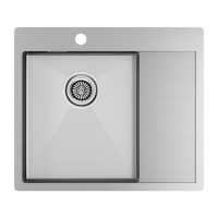 Мойка нерж. сталь KRONER 59F, PM225951-BSL, брашированная нерж. сталь, левая, 590х510мм, Paulmark