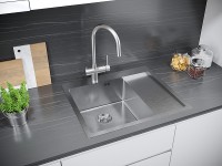 Мойка нерж. сталь KRONER 59F, PM225951-BSL, брашированная нерж. сталь, левая, 590х510мм, Paulmark