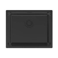 Мойка YUNI 54 UNI, нерж. сталь, YU54-MBN, матовый черный NANO-PVD, 540х440мм, Paulmark