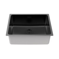 Мойка YUNI 54 UNI, нерж. сталь, YU54-MBN, матовый черный NANO-PVD, 540х440мм, Paulmark