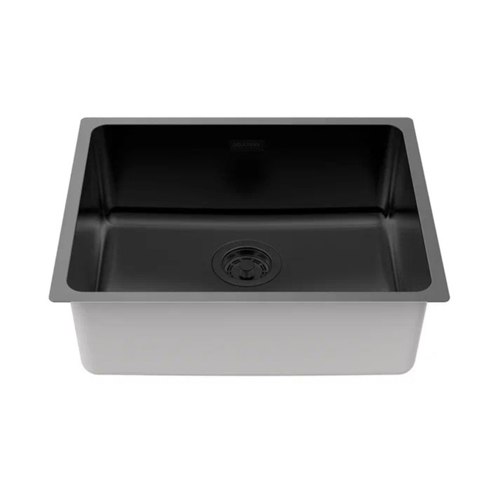 Мойка YUNI 54 UNI, нерж. сталь, YU54-MBN, матовый черный NANO-PVD, 540х440мм, Paulmark