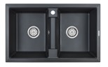 Мойка TANDEM 80/2, IT-GRANIT, PM238150-BLM, черный-металлик, 810х500 мм, Paulmark