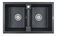 Мойка TANDEM 80/2, IT-GRANIT, PM238150-BLM, черный-металлик, 810х500 мм, Paulmark