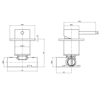 AQM8804BC Встраиваемый смеситель в комплекте с внутр. частью, медь шлифованная