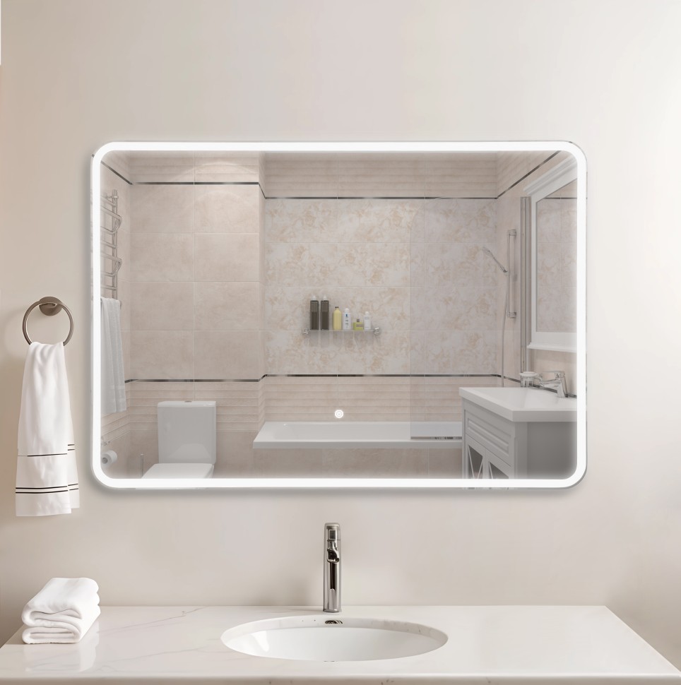 Зеркало LED OTTIMO Bali New 1000x700 c сенсорным выключателем и диммером