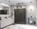 Душевое ограждение Ambassador Forsa 17022216ABB-100ABB (100х100х200) квадрат,черный,стекло тонированное,раздвижная,2 места