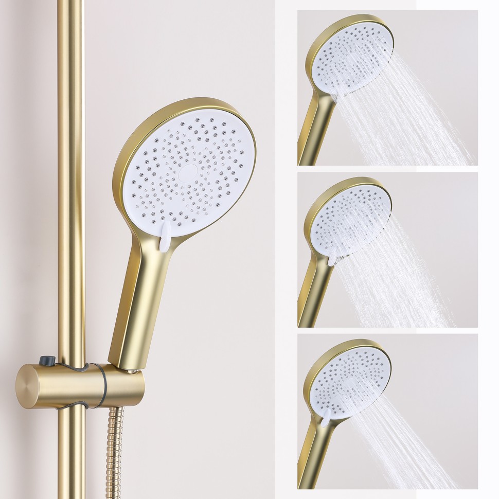 Душевая система Splenka для ванны и душа S222.24.03 Золотой сатин