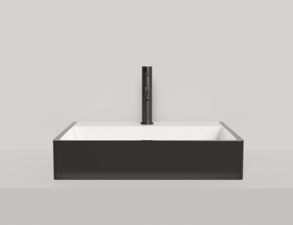 Раковина накладная OTTAVIA покраска по RAL полностью 595х445х125 S-Stone Матовое