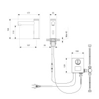 Смеситель для раковины сенсорный Timo Saona 2313/13F никель