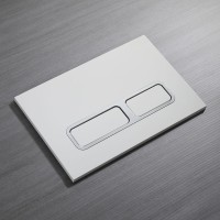 Кнопка смыва Veconi FLUSH V13, FLV13-WC, 240х162х7, пластик, белый глянец  кайма - хром глянец