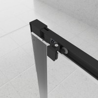 Душевой угол Veconi Evo 100SP B 1000х800x1950, черный матовый, прозрачное стекло