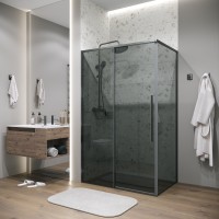 Душевое ограждение Grossman Galaxy 100.K33.01.120.42.10-200.K33.01.80.42.10 (120х80х195) раздвижная,графит сатин,стекло тонированное,2 места