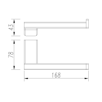 AQM7309GM Tivoli Держатель туалетной бумаги, металл