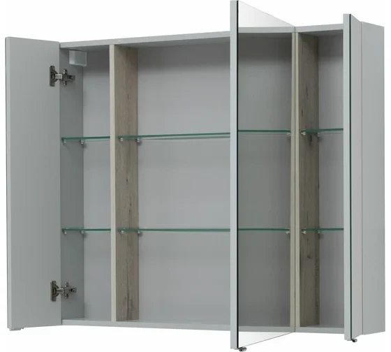 Зеркальный шкаф Aquanet Алвита New 100 Серый