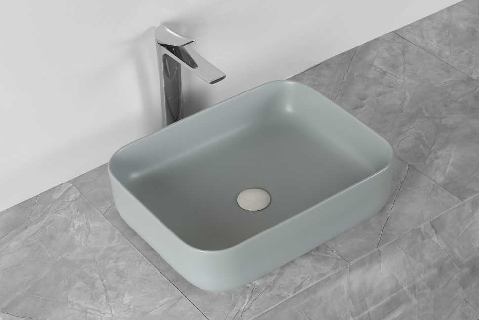 Раковина накладная MILLEAU Miel MU0084-MGBI (матовый голубая пудра)