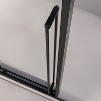 Душевой угол раздвижной Veconi Premium Prato 300 SP B-R, 1300х800x2000, черный матовый, стекло прозрачное