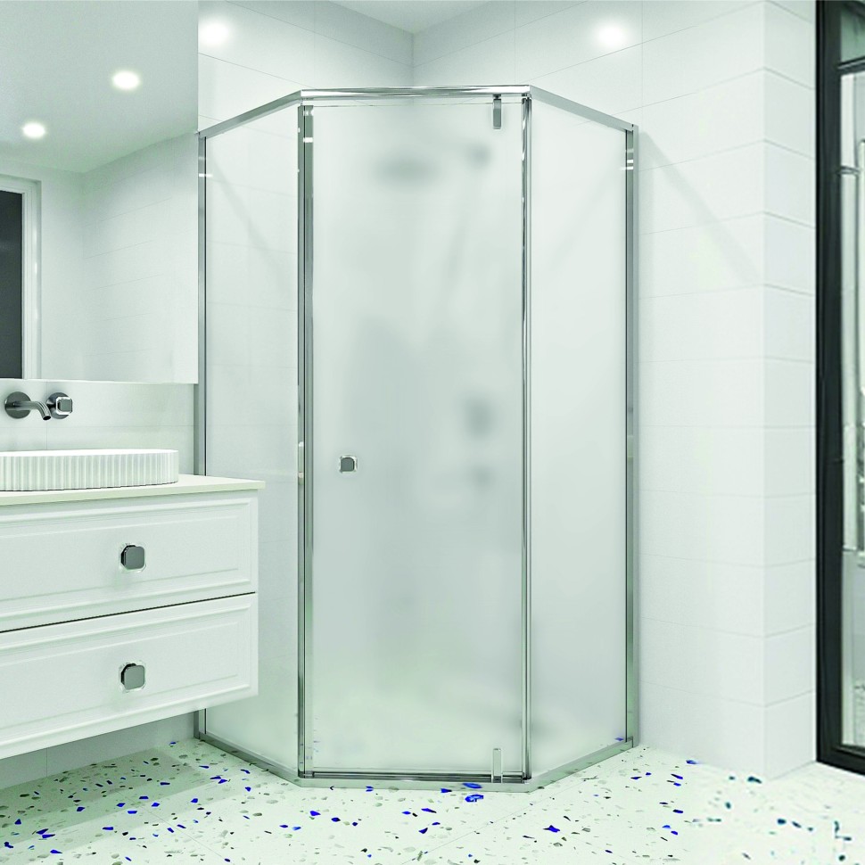 Душевой уголок RGW HO-088 (Матовое-Сатинат, 900x900)