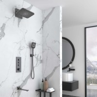 Душевой комплект VSFW-433TI4GM встраиваемый, термостат, трехрежимный, вороненая сталь