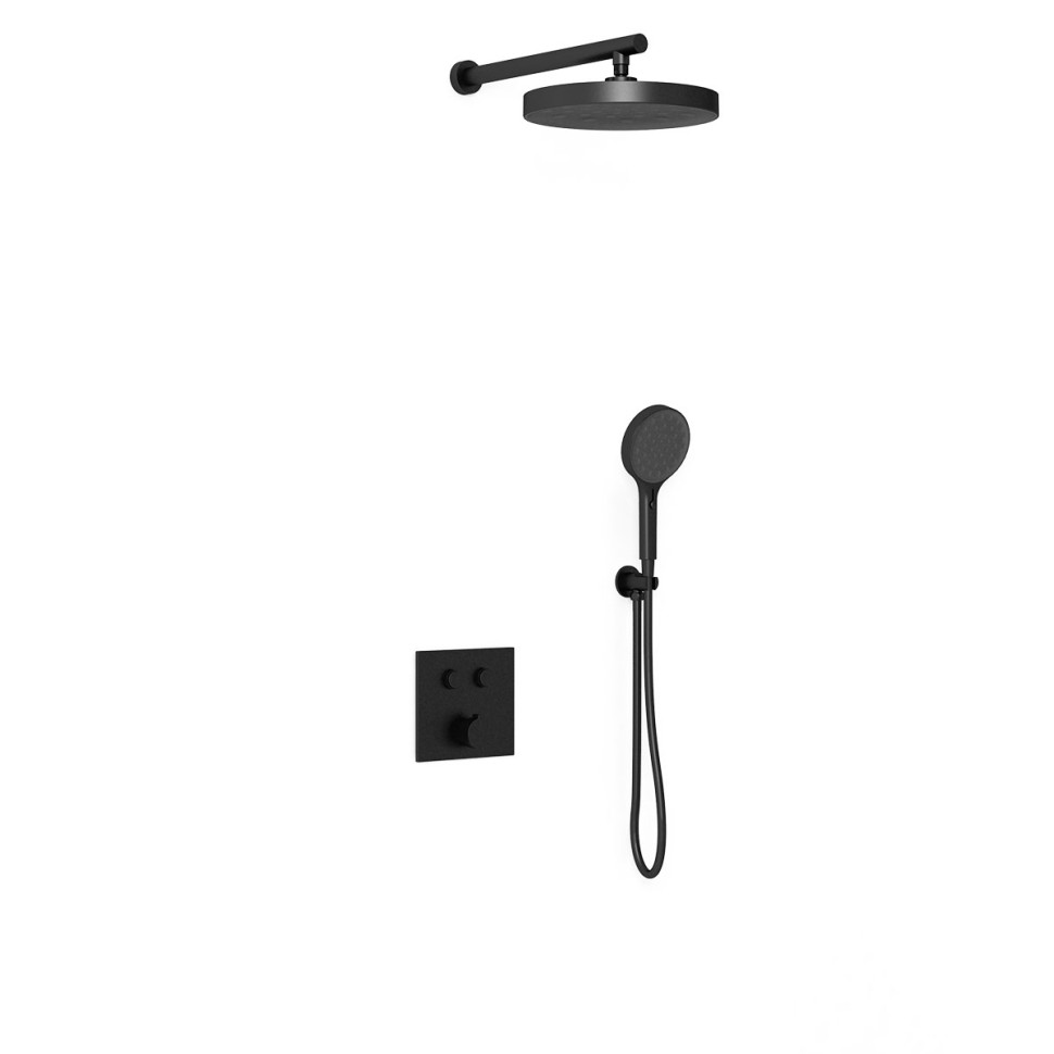 Душевой комплект VSFW-4I212RMB встраиваемый, двухрежимный, черный