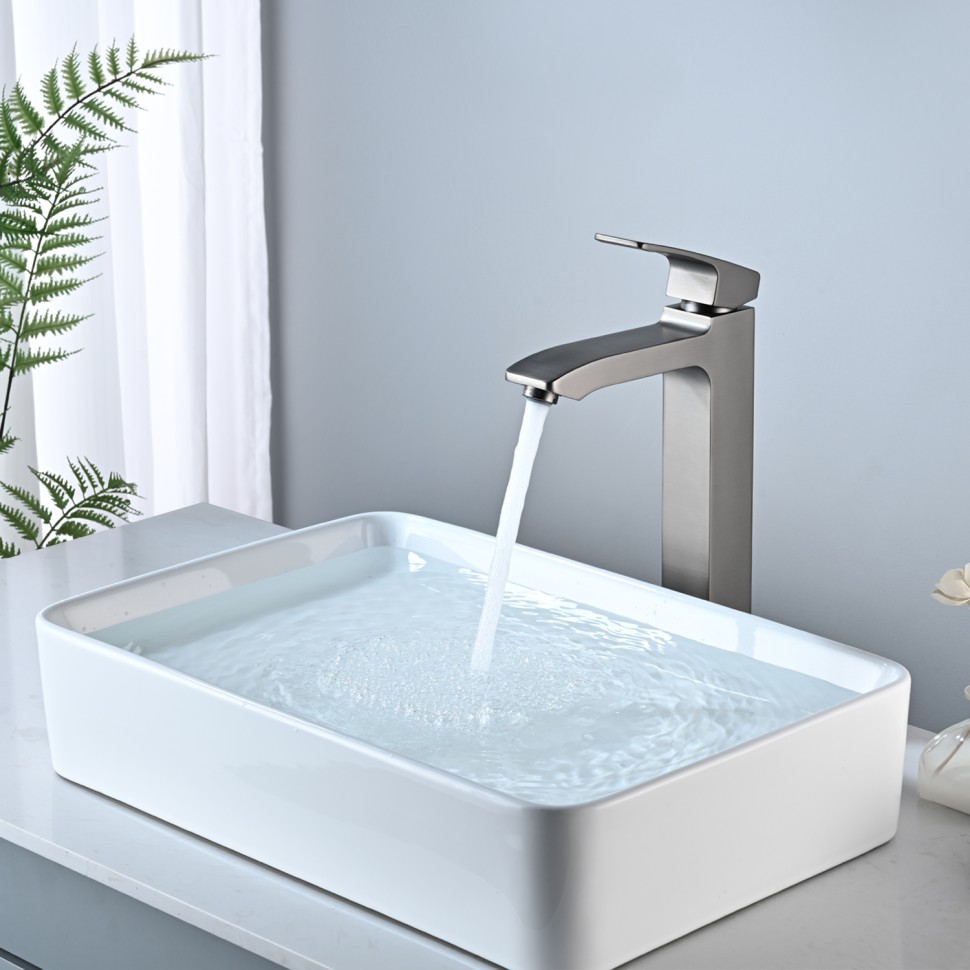 Смеситель Raglo высокий для умывальника графит