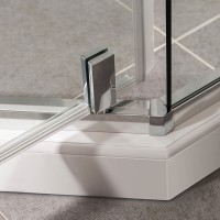 Душевой уголок Slim-U VSP-2SU900CLB, 900*900, м.черный, стекло прозрачное