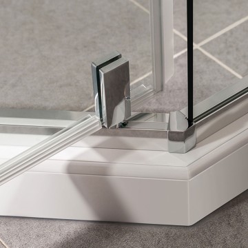 Душевой уголок Слим-У (Slim-U) VSP-2SU900CLB, 900*900, м.черный, стекло прозрачное