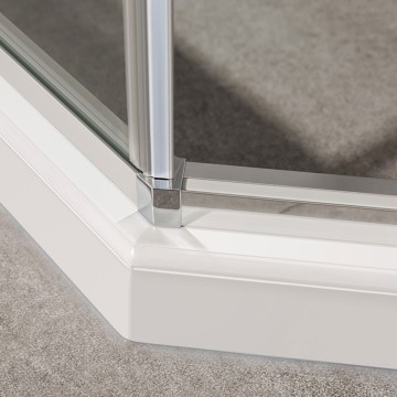 Душевой уголок Слим-У (Slim-U) VSP-2SU900CLB, 900*900, м.черный, стекло прозрачное