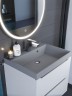 Раковина для ванной 60 см, Uperwood Classic Quartz, кварцевая, серая матовая, бетон