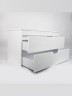 Тумба под раковину для ванной подвесная Uperwood Modul 95х44,4х55 см, белаяатовая