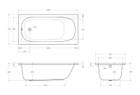 Акриловая ванна CEZARES ECO-140-70-40-W37