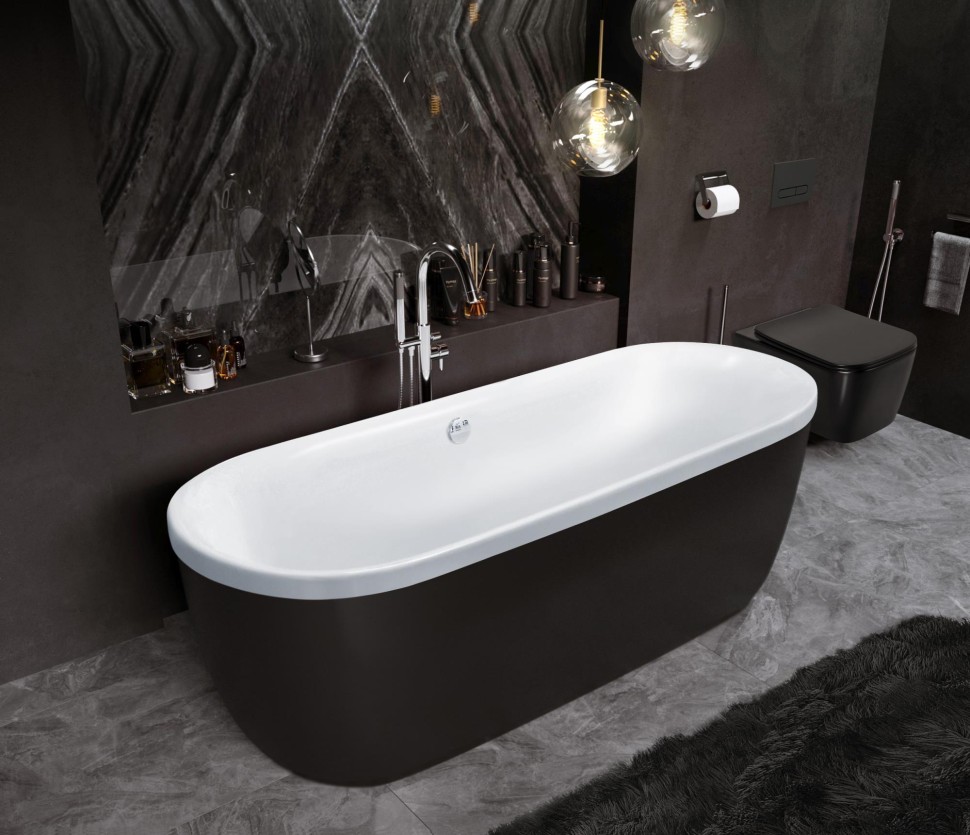 Акриловая ванна CEZARES METAURO-Central-180-80-40-W-MATT