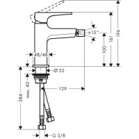 Смеситель для биде Hansgrohe Metropol 32520700 белый