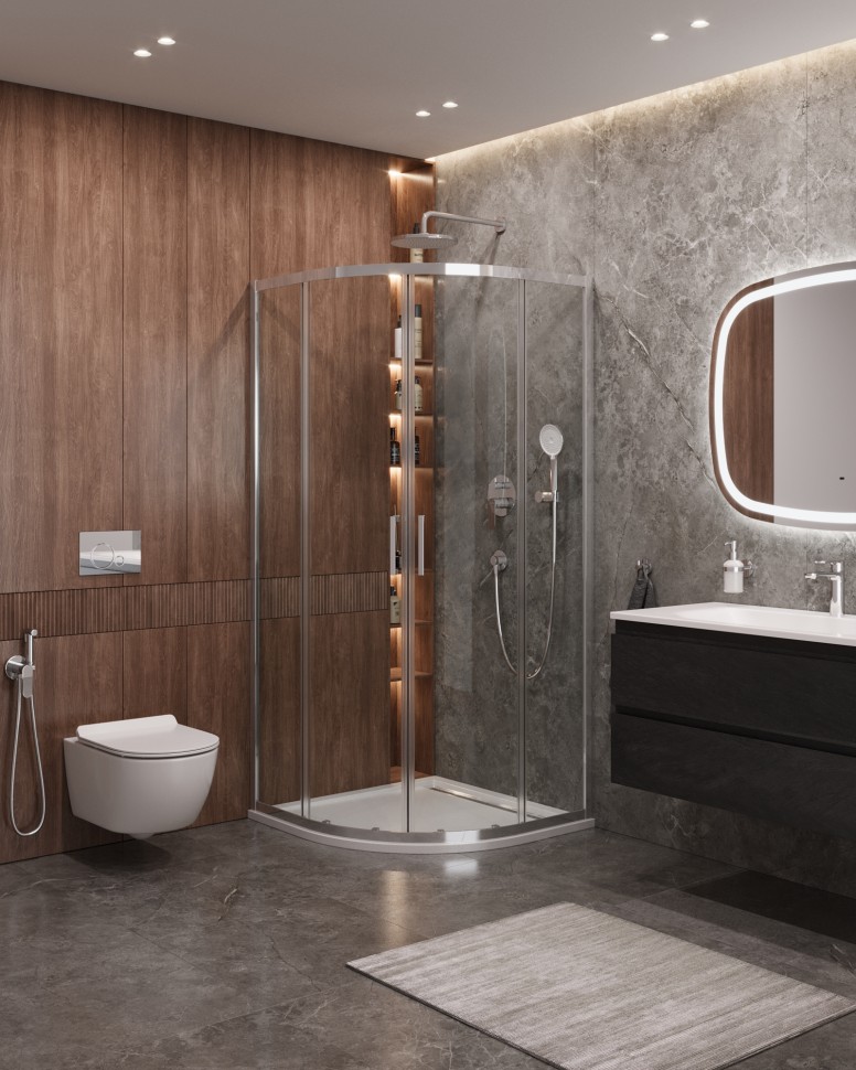 Душевой уголок CEZARES MOLVENO-R-2-90-C-Cr-IV